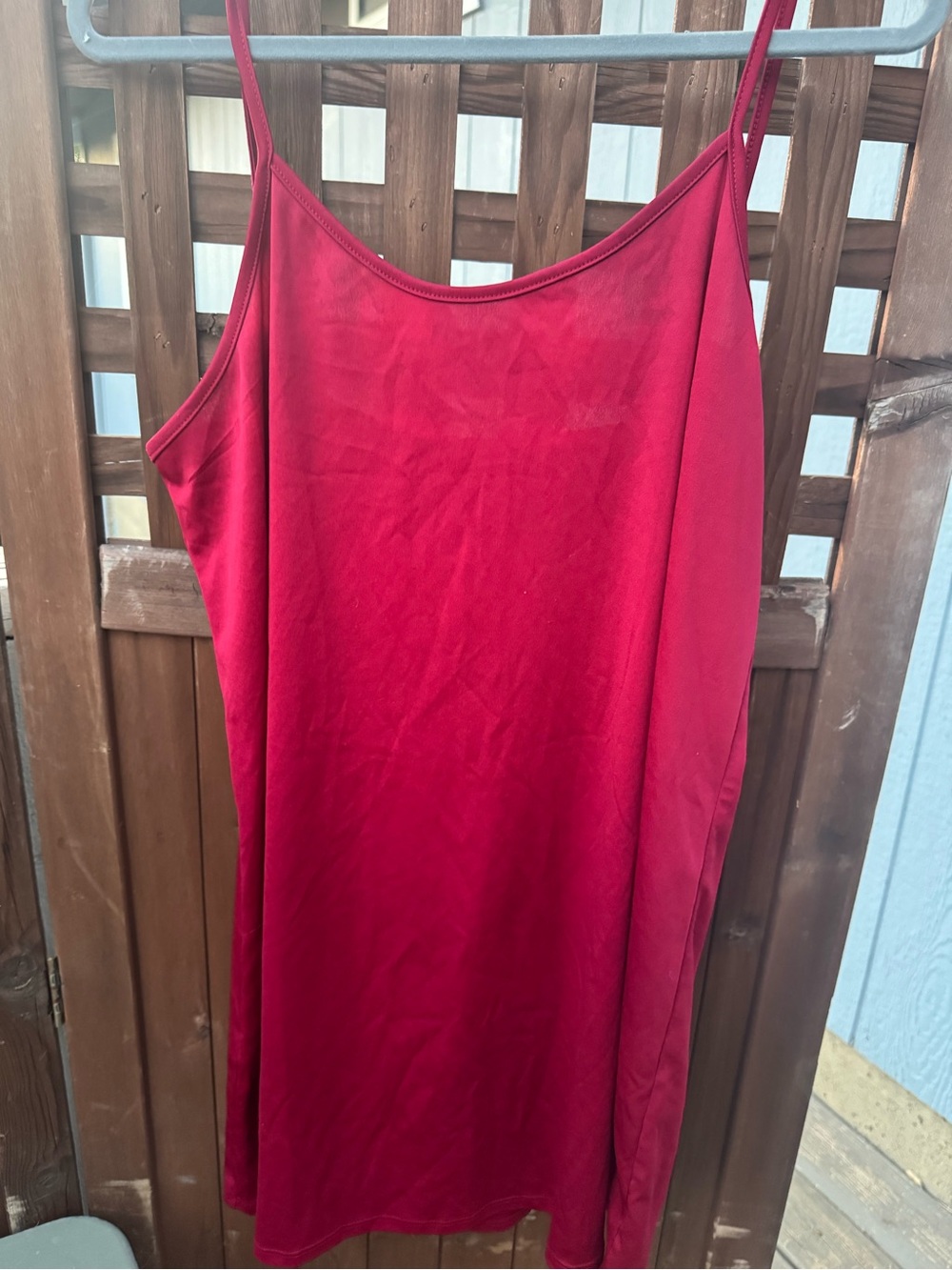 Red Slip with Spaghetti Straps